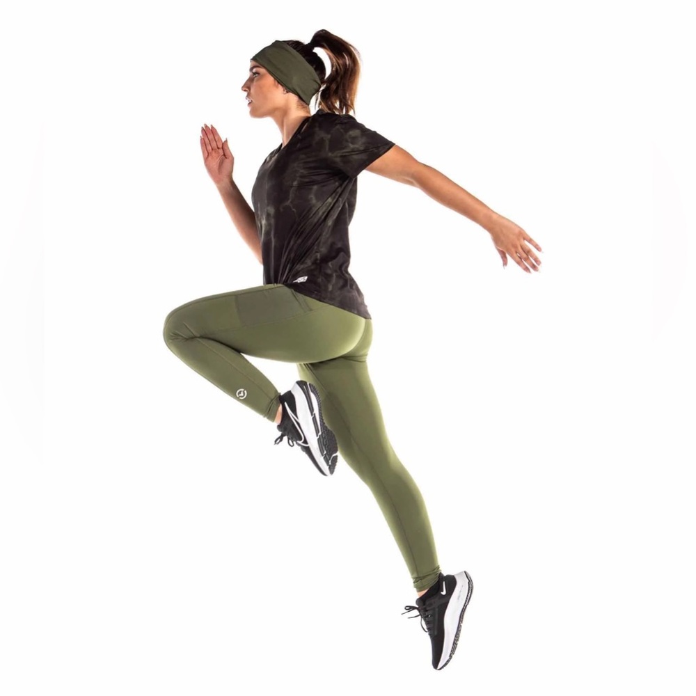 Virus Green High-Waisted Athletic Leggings